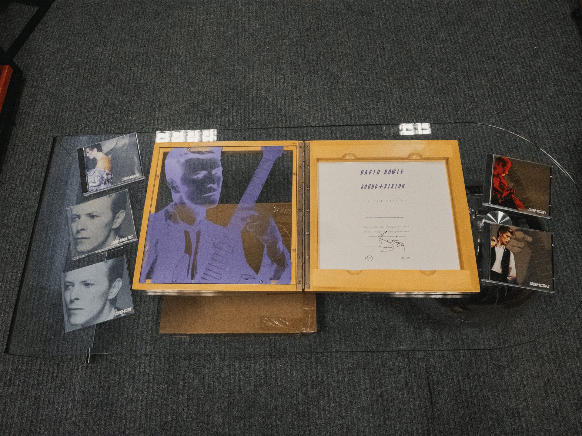 Complete Sound + Vision box set spread showing all contents