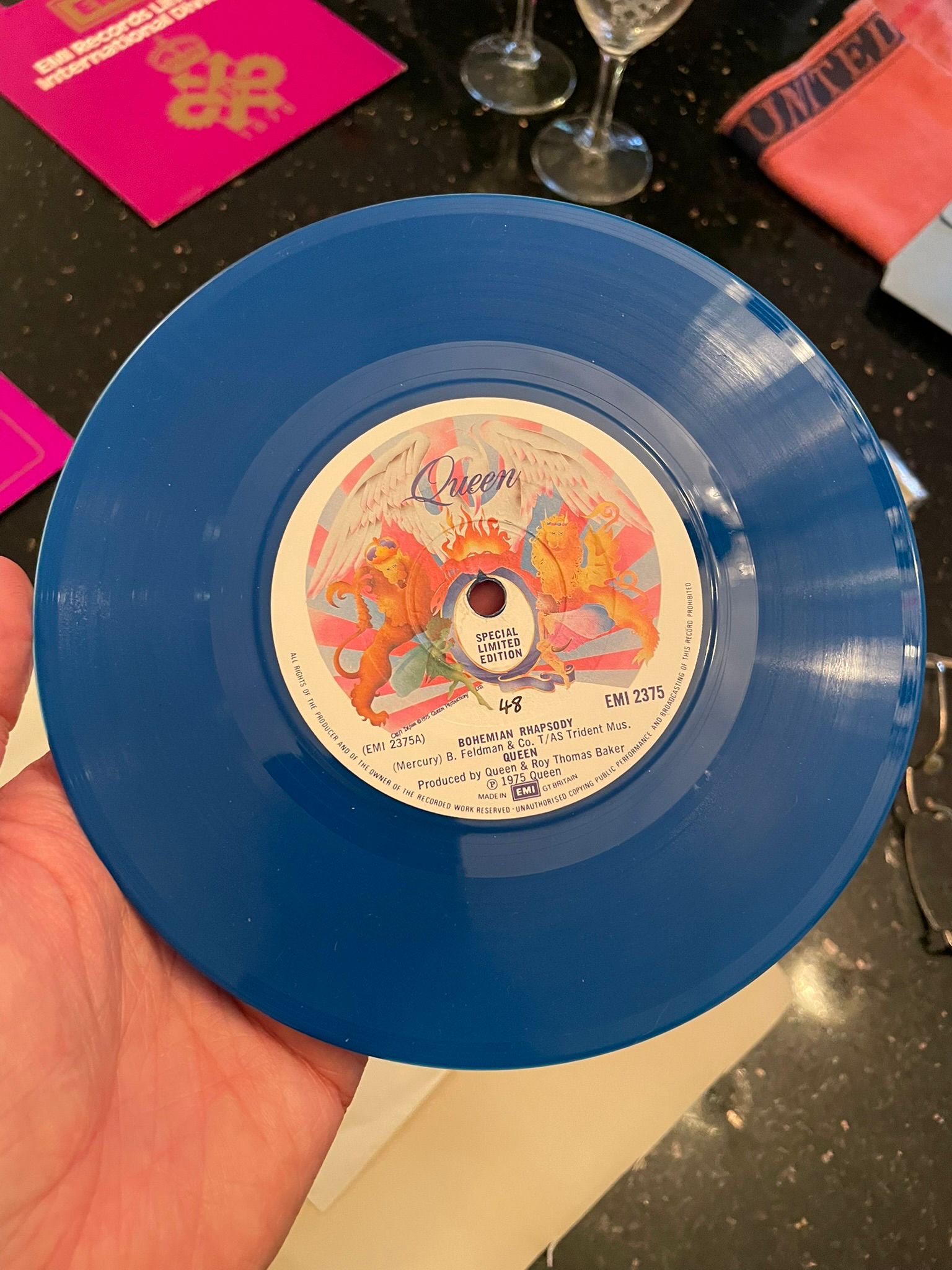 Queen Bohemian Rhapsody - Special Limited Edition blue vinyl, numbered 48, EMI 2375